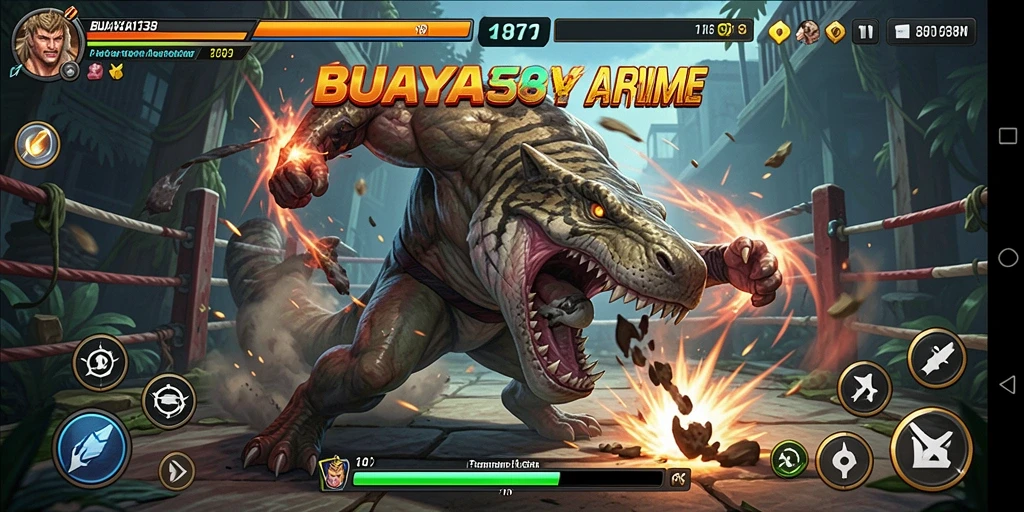 Gameplay seru dengan pertarungan yang intens di BUAYA138.