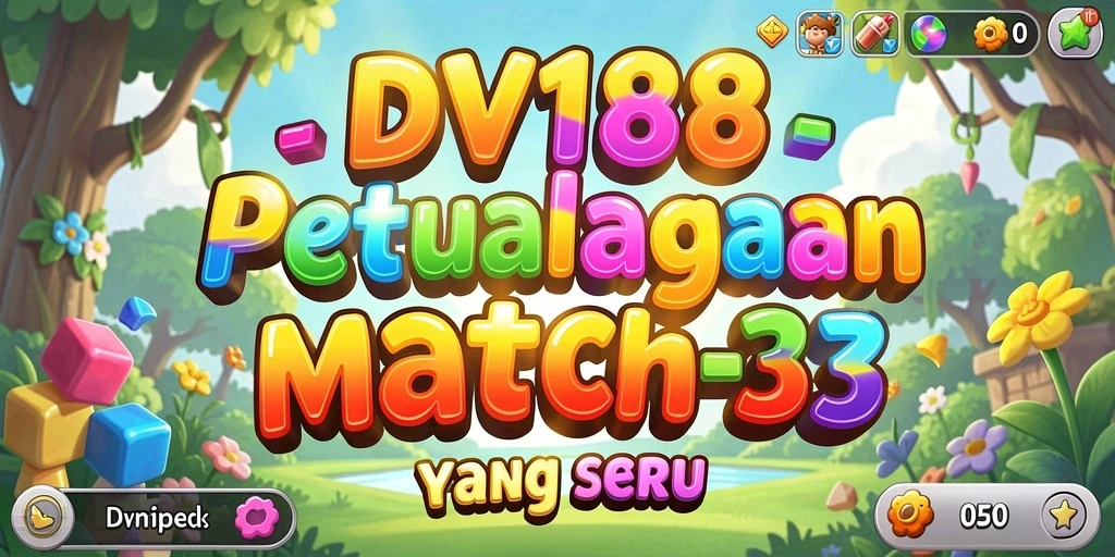 Tampilan gameplay Match-3 yang seru dan penuh warna.