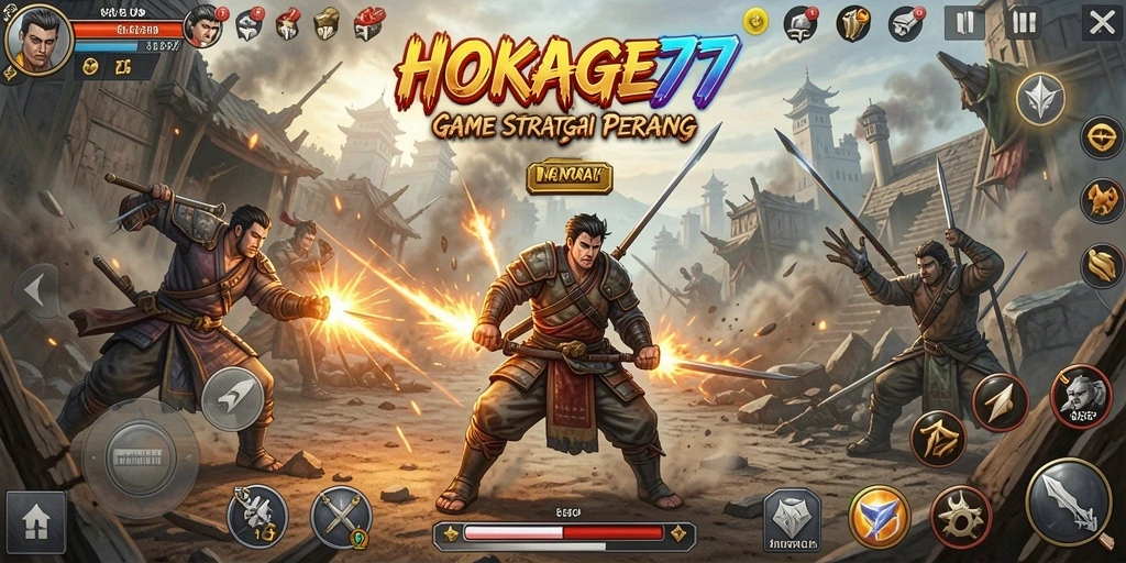 Tampilan menarik HOKAGE77 saat pertempuran strategis berlangsung.