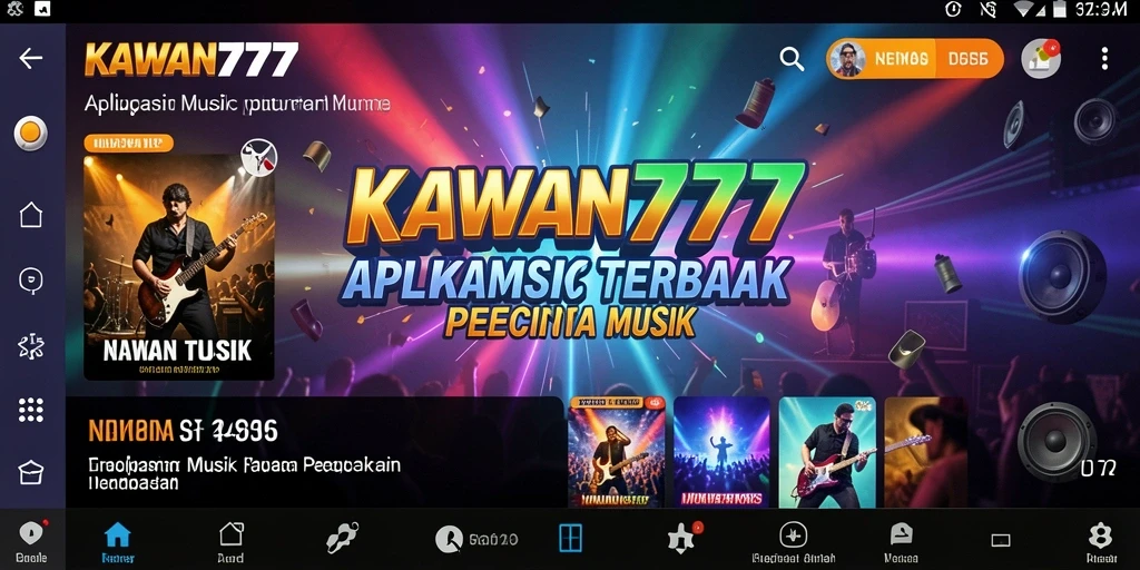 Gameplay KAWAN777 menampilkan interaksi pengguna dengan musik.