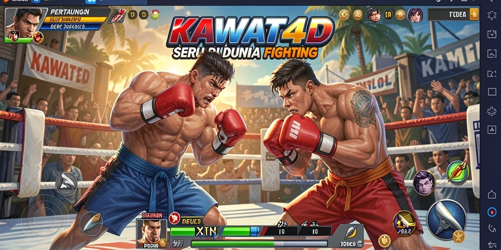 Tangkapan layar dari pertarungan intens di KAWAT4D.