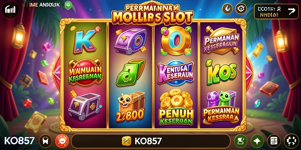 Screenshot gameplay KO857 yang menampilkan fitur Slot yang menarik.