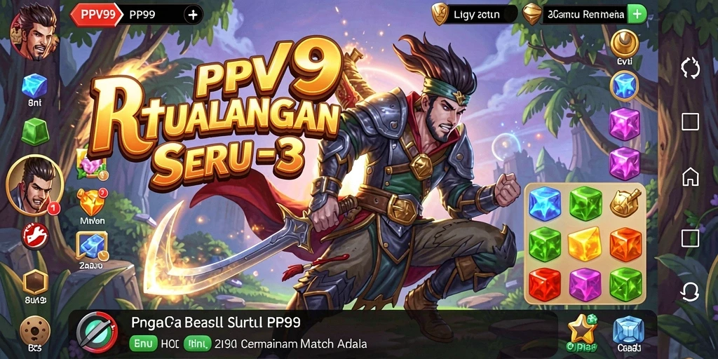 Tampilan gameplay PPV99 yang penuh warna dan dinamis.