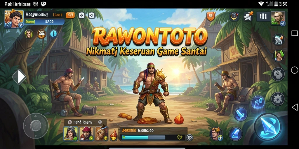 Screenshot gameplay RAWONTOTO yang penuh warna dan menantang.