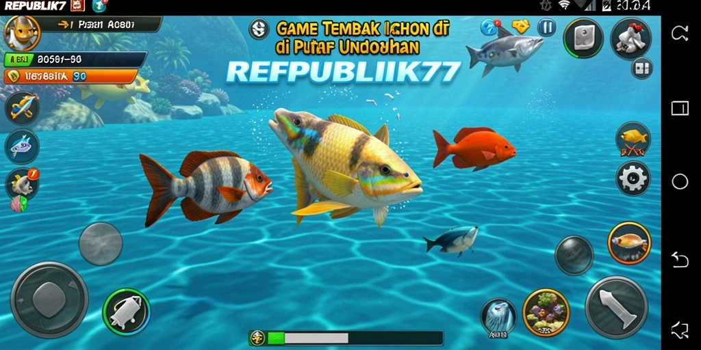 Screenshot utama gameplay Tembak Ikan di REPUBLIK77.