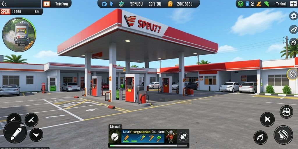 Tampilan gameplay menarik SPBU77 dengan grafis realistis.
