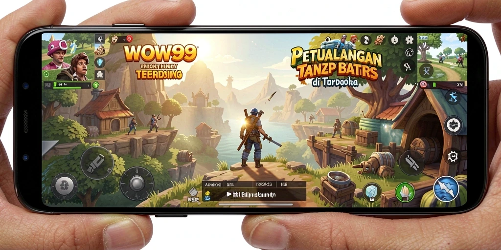 Tampilan gameplay seru di dunia terbuka WOW99 yang luas.