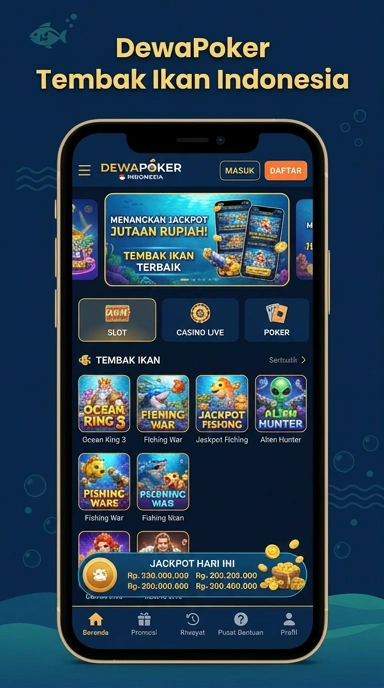 Tampilan antarmuka pengguna Dewapoker yang intuitif dan menarik.